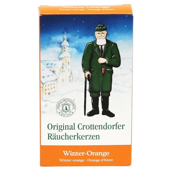 Crottendorfer-Räucherkerzen "Winter-Orange" 6 x 2 x 11 cm
