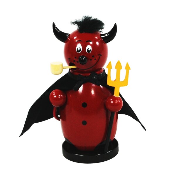 Holz Räucherfigur Teufel rot 8 x 7,5 x 12 cm