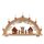 Holz Schwibbogen Premium mit Winterfiguren & Häuser innen beleuchtet 57 x 9 x 38 cm 230 V Kabel; 10 flammig; SPK;