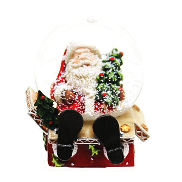 Polyresin Schneekugel Weihnachtsmann, Schneemann, Rentier mini 3-fach sort. 6 x 6,5 x 6,4 cm Ø 4,5 cm