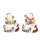 Polyresin Schneekugel "Santa mit Geschenk" auf weißem Sockel mit Schneemann 2-fach sort. 7,5 x 7 x 9,5 cm Ø 6,5 cm