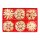 24er Set Stroh-Baumanhänger mit rotem Faden zum Anhängen, natur 6-fach sort. 6 x 1 x 6 cm