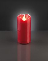 HELLUM LED-Wachskerzen, rot, H: 9,6 cm