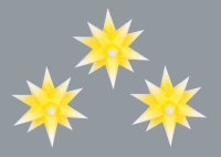 3er Set Marienberger Adventssterne - Gelb & Weiß