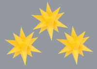 3er Set Marienberger Sterne - Altgold einfarbig EF8