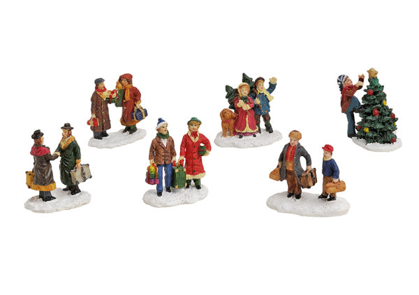 Miniatur-Weihnachtsfigur aus Poly, sortiert, B5 x H5 cm