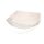 Keramik Platte "Cappuccino" quadrat-oval silber/weiß 24 x 24 x 7,5 cm