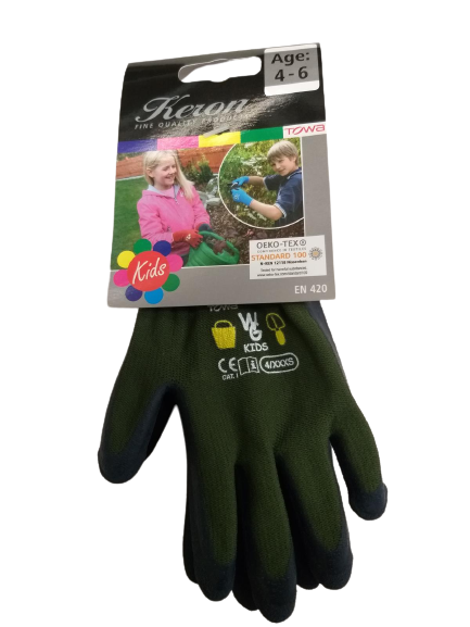 Gartenhandschuhe für Kinder moosgrün (4-6 Jahre)
