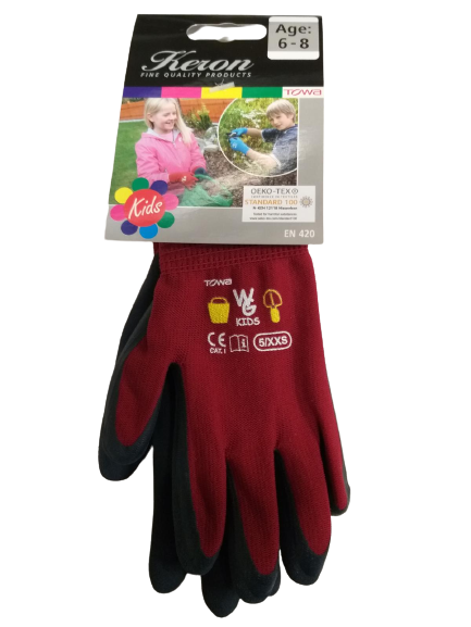 Gartenhandschuhe für Kinder rot (6-8 Jahre)