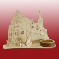 Teelichthalter "Altes Rathaus zu Leipzig" im Karton