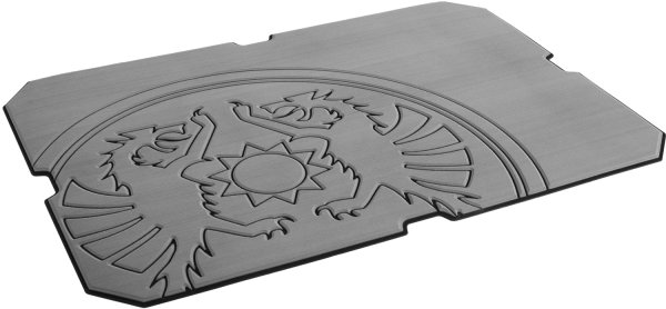 Haft-Auflage für Kühlbox kx50 grau mit Drachenemblem