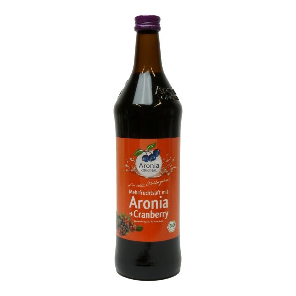 Mehfruchtsaft mit Aronia+Cranberry Direktsaft Bio700ml