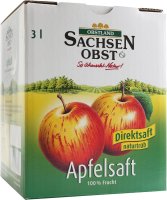 Sachsenobst Apfelsaft, klar, 3 Liter Bag in Box