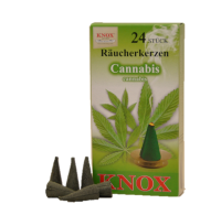 KNOX-Räucherkerzen | Cannabis im Display