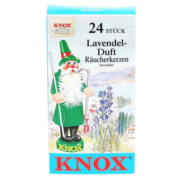 KNOX-Räucherkerzen "Lavendel", Packungsinhalt: 24 Stück, 6,5 x 2,2 x 12,5 cm