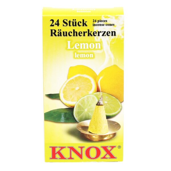 KNOX-Räucherkerzen "Lemon" 6,5 x 2,2 x 12,5 cm