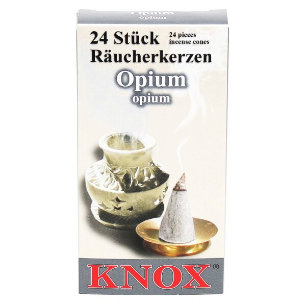 KNOX-Räucherkerzen "Opium", Packungsinhalt: 24 Stück, 6,5 x 2,2 x 12,5 cm