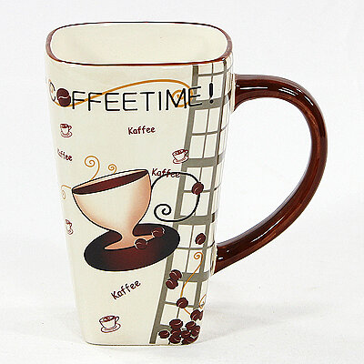 Dolomite Kaffeebecher "Coffeetime" konisch/eckig 14 x 9 x 14,5 cm