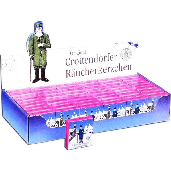 Crottendorfer-Mini-Räucherkerzen "Bunte Mischung" Neu jetzt im Display zu 36 Stück = VE 1 , Packungsinhalt: 24 Stück, 20 x 22,5 x 11,5 cm