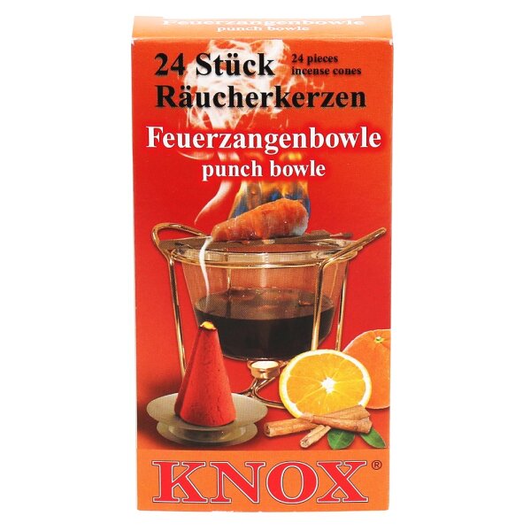 KNOX-Räucherkerzen "Feuerzangenbowle", Packungsinhalt: 24 Stück, 6,5 x 2,2 x 12,5 cm